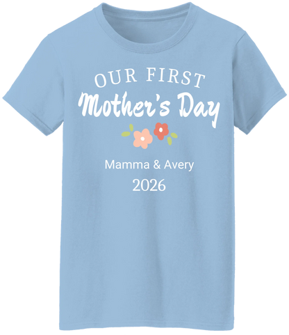 Personalized - Our First Mother's Day Mom & Baby Matching Shirts