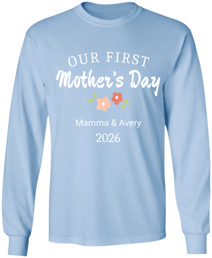 Personalized - Our First Mother's Day Mom & Baby Matching Shirts
