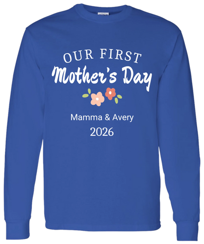 Personalized - Our First Mother's Day Mom & Baby Matching Shirts