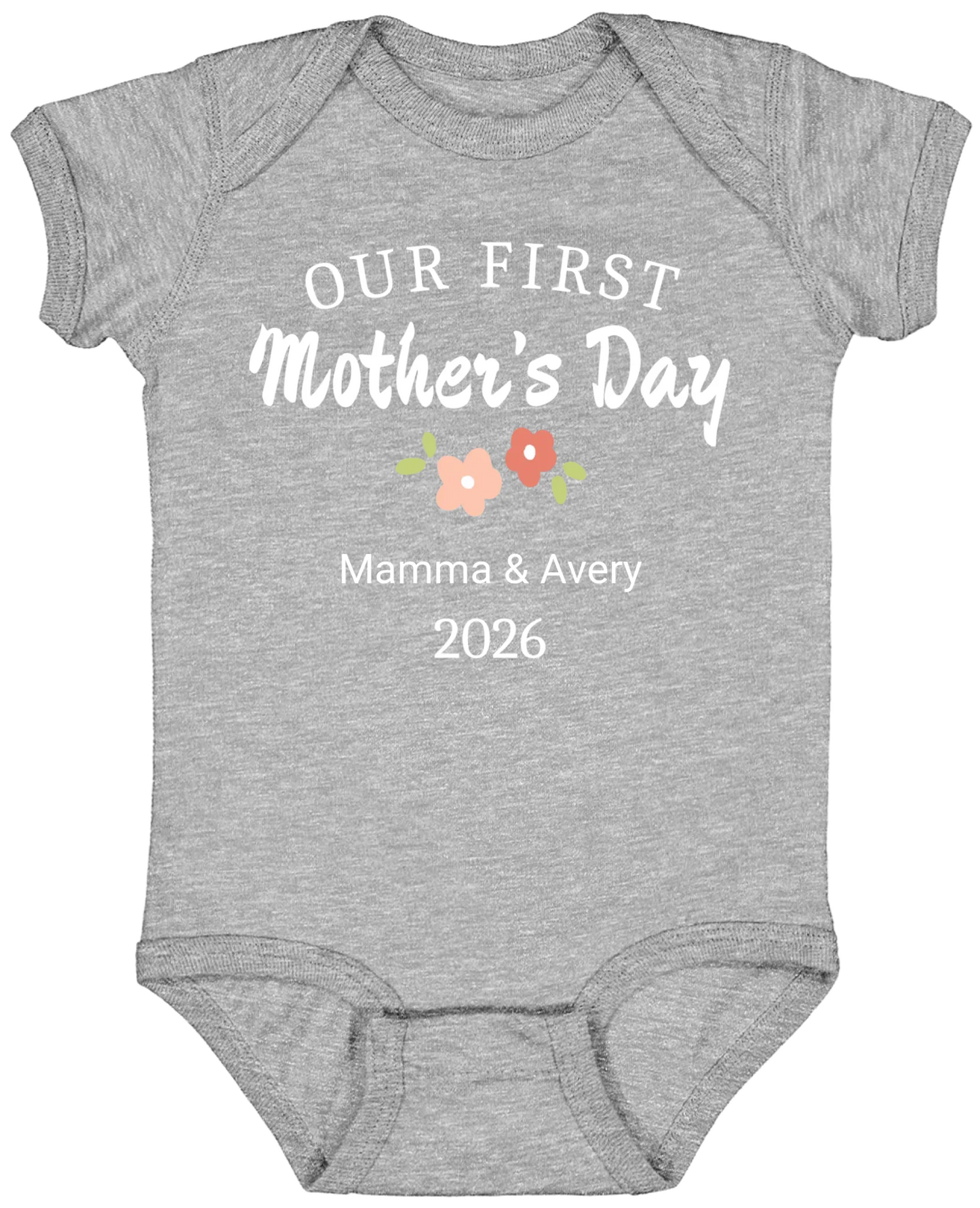 Personalized - Our First Mother's Day Mom & Baby Matching Shirts