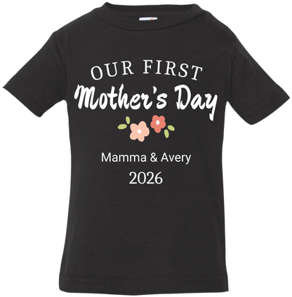 Personalized - Our First Mother's Day Mom & Baby Matching Shirts