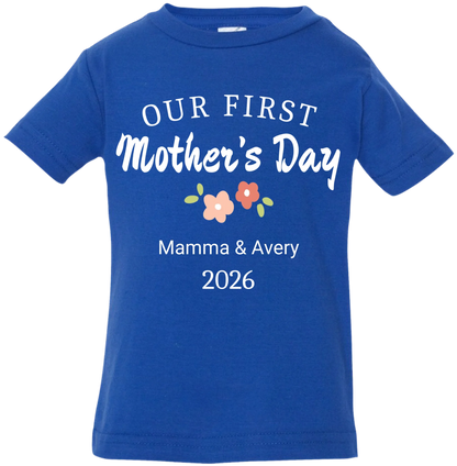 Personalized - Our First Mother's Day Mom & Baby Matching Shirts