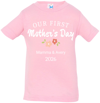 Personalized - Our First Mother's Day Mom & Baby Matching Shirts