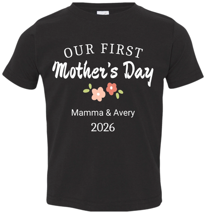 Personalized - Our First Mother's Day Mom & Baby Matching Shirts