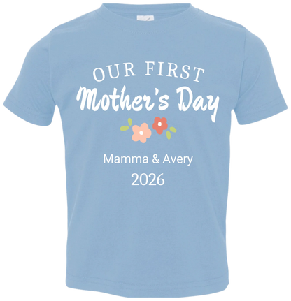 Personalized - Our First Mother's Day Mom & Baby Matching Shirts