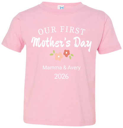 Personalized - Our First Mother's Day Mom & Baby Matching Shirts