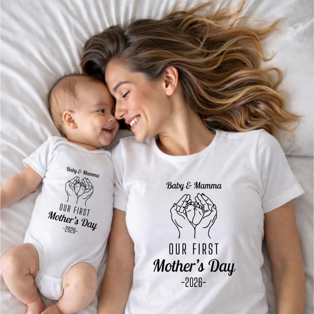 Personalized - Hands Holding Baby Feet - Our First Mother's Day - BK