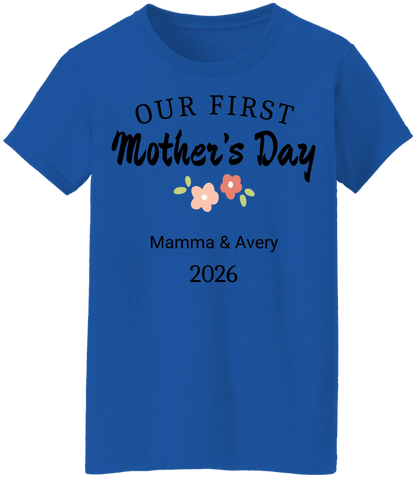 Personalized - Our First Mother's Day Mom & Baby Matching Shirts - BK