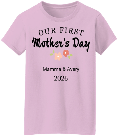 Personalized - Our First Mother's Day Mom & Baby Matching Shirts - BK