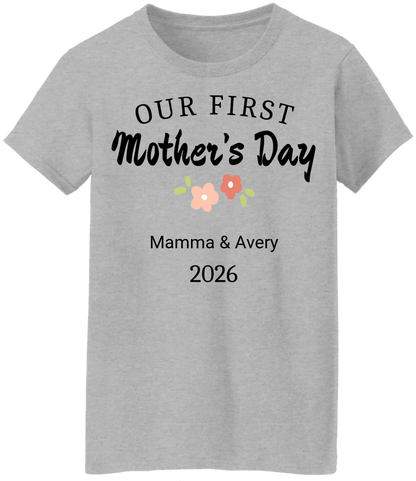 Personalized - Our First Mother's Day Mom & Baby Matching Shirts - BK