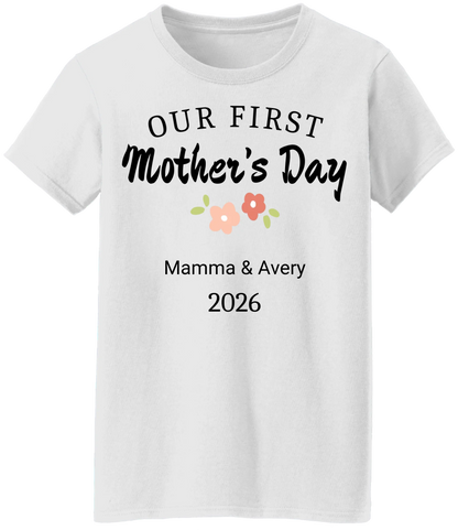 Personalized - Our First Mother's Day Mom & Baby Matching Shirts - BK