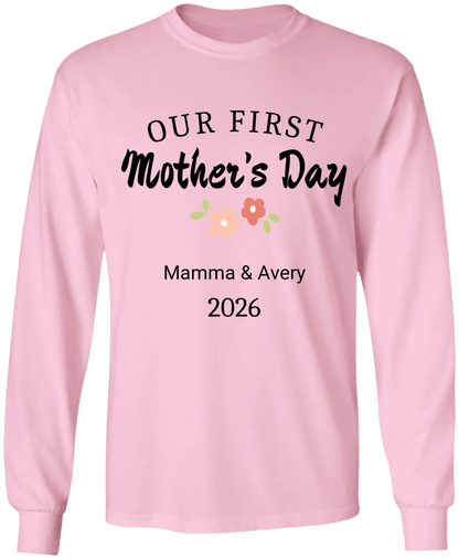 Personalized - Our First Mother's Day Mom & Baby Matching Shirts - BK