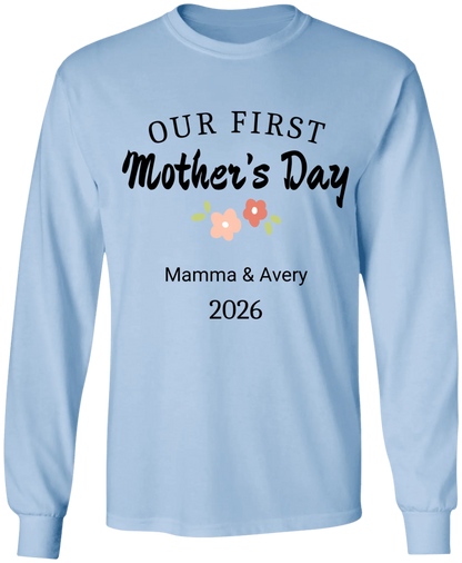 Personalized - Our First Mother's Day Mom & Baby Matching Shirts - BK