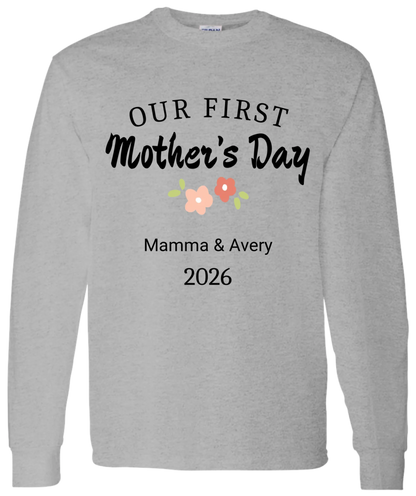 Personalized - Our First Mother's Day Mom & Baby Matching Shirts - BK