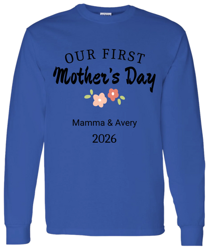 Personalized - Our First Mother's Day Mom & Baby Matching Shirts - BK