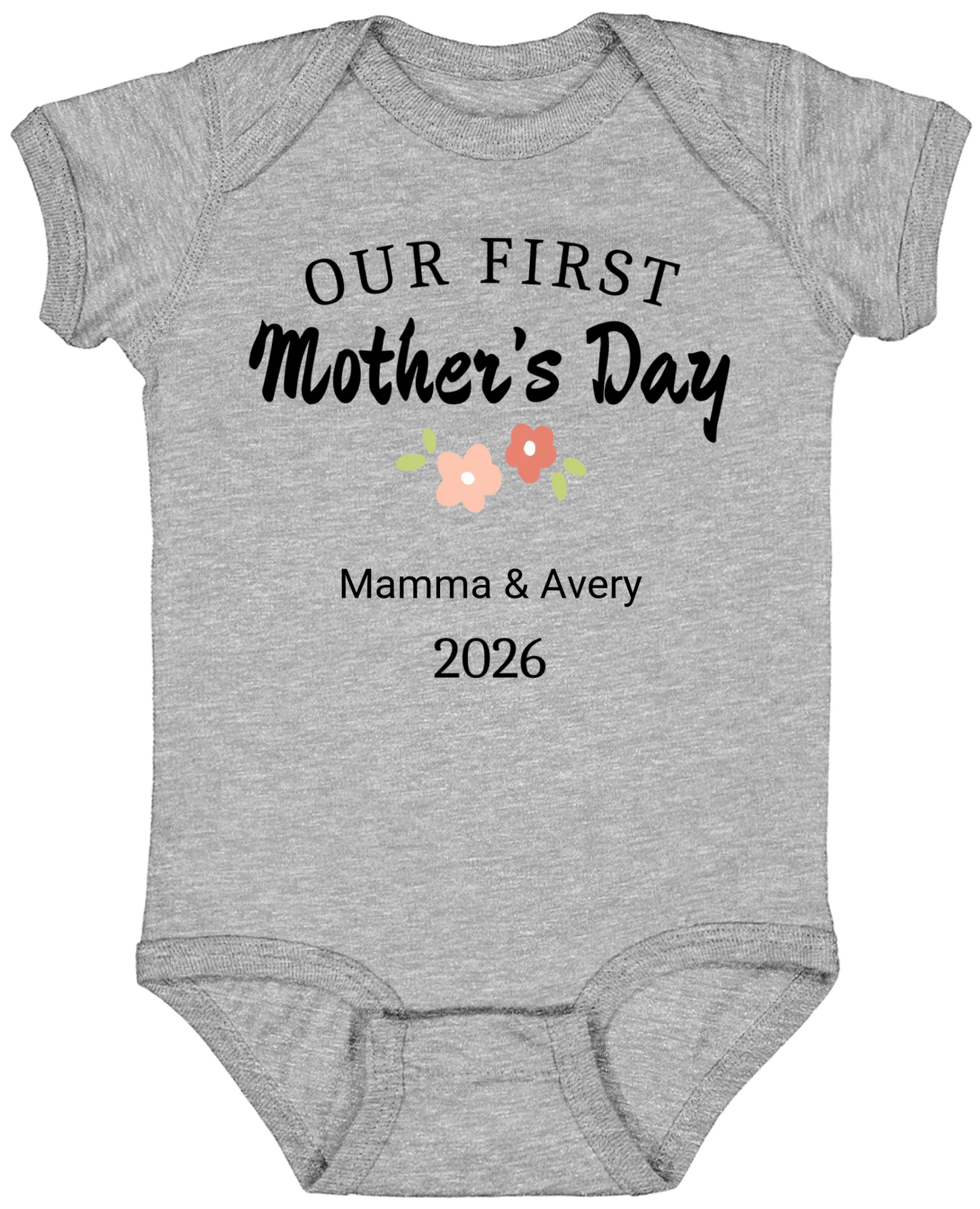 Personalized - Our First Mother's Day Mom & Baby Matching Shirts - BK