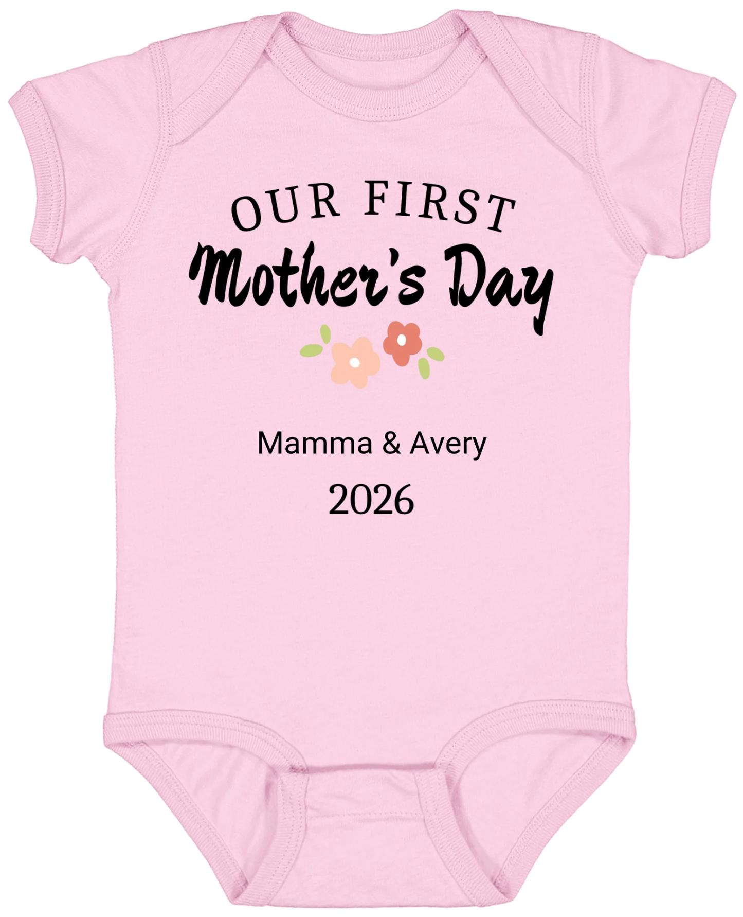 Personalized - Our First Mother's Day Mom & Baby Matching Shirts - BK