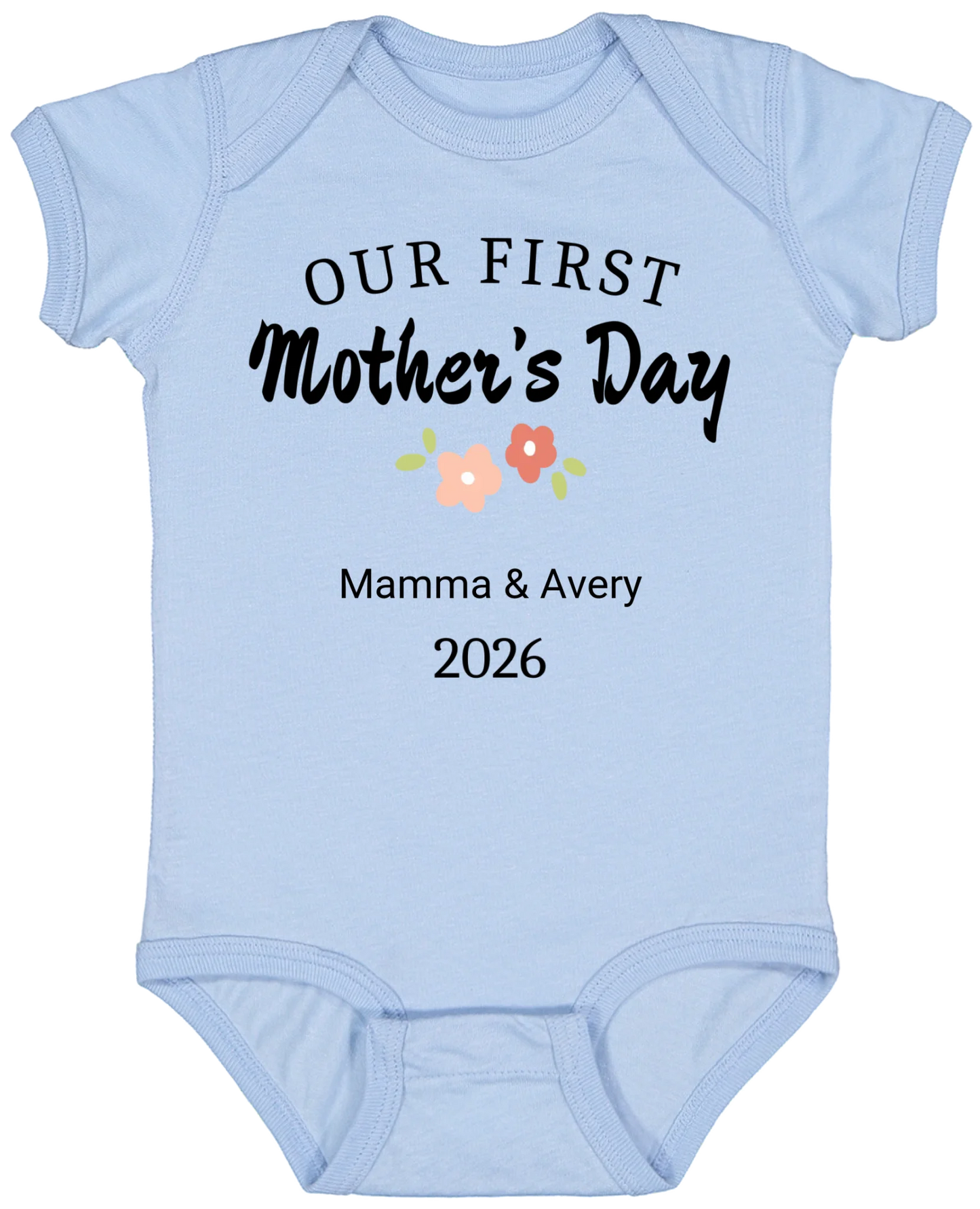 Personalized - Our First Mother's Day Mom & Baby Matching Shirts - BK