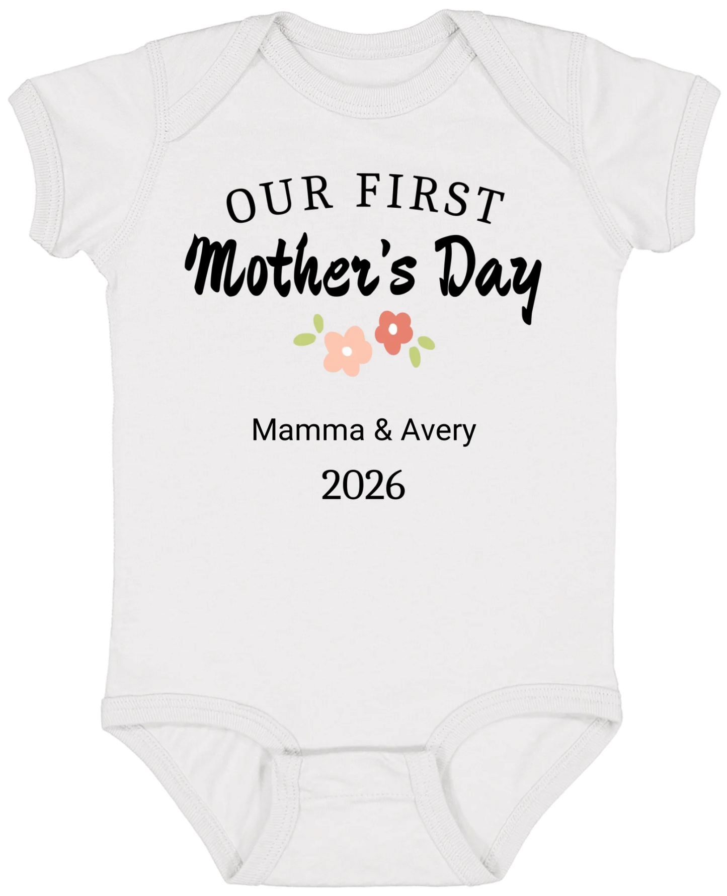 Personalized - Our First Mother's Day Mom & Baby Matching Shirts - BK