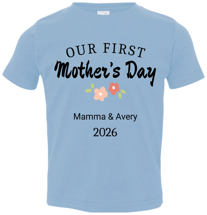 Personalized - Our First Mother's Day Mom & Baby Matching Shirts - BK