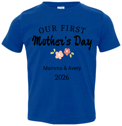 Personalized - Our First Mother's Day Mom & Baby Matching Shirts - BK