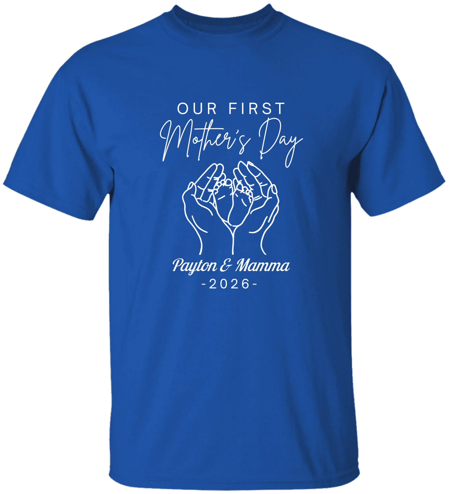 Personalized - Hands Holding Baby Feet - Our First Mother's Day