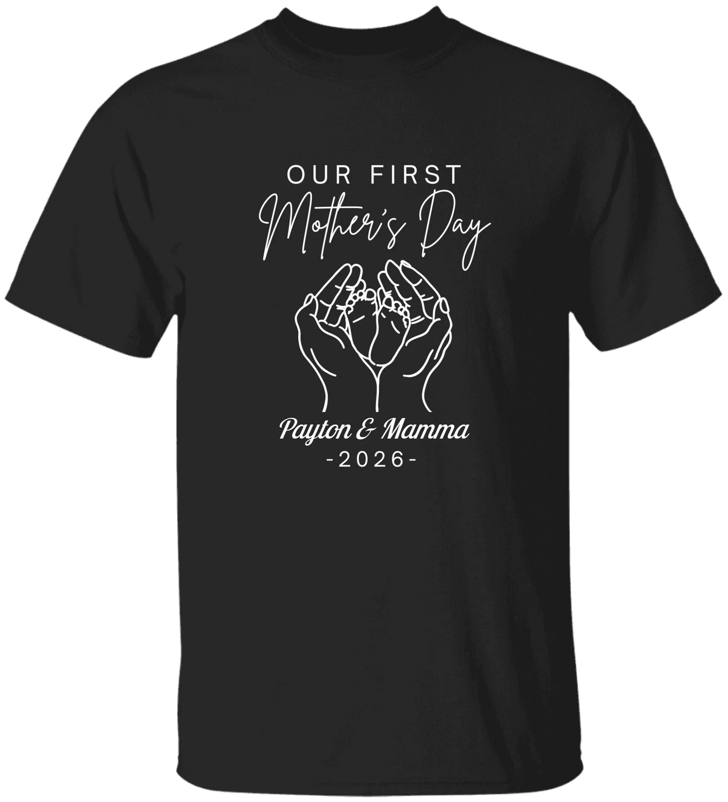 Personalized - Hands Holding Baby Feet - Our First Mother's Day
