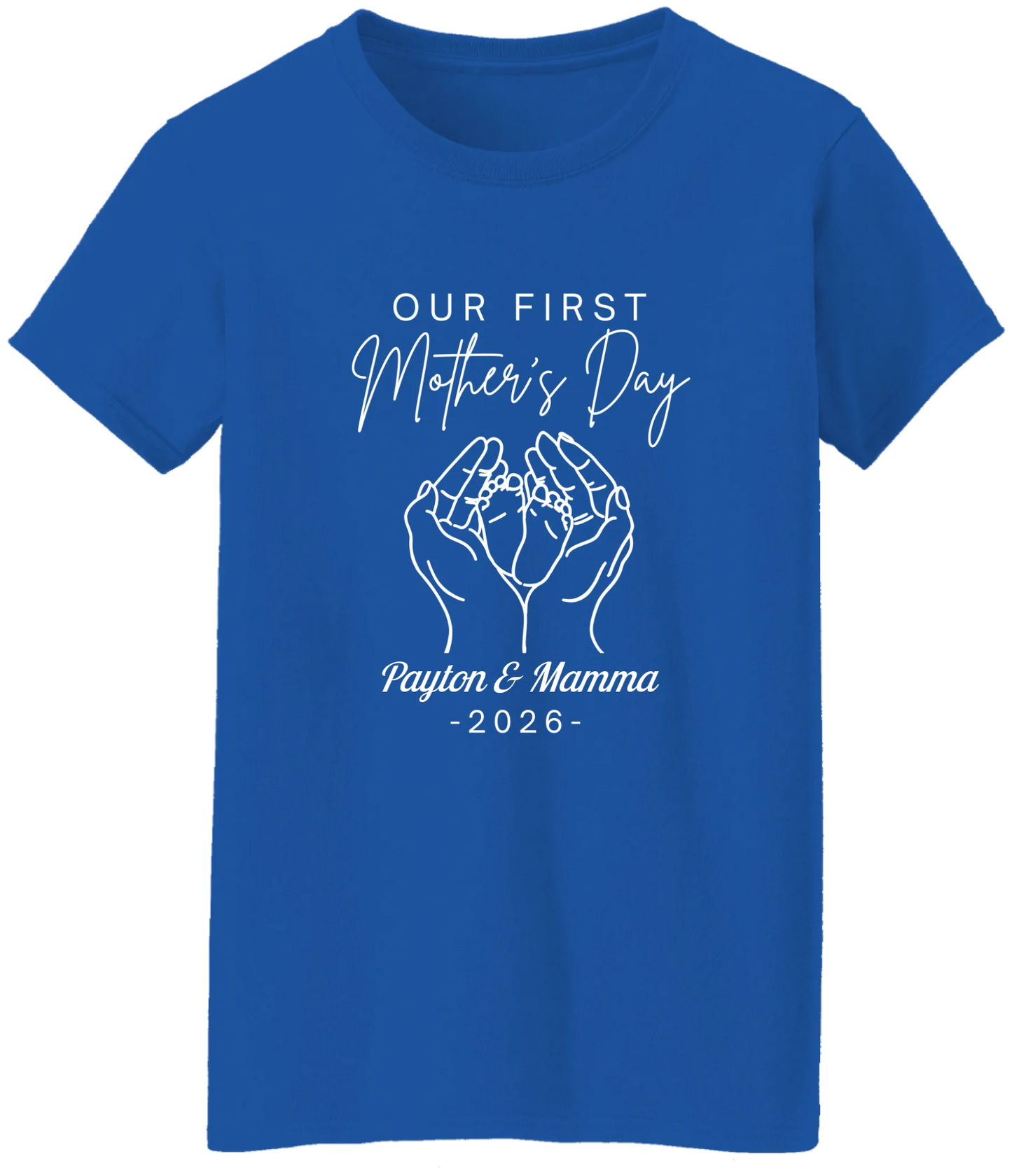 Personalized - Hands Holding Baby Feet - Our First Mother's Day