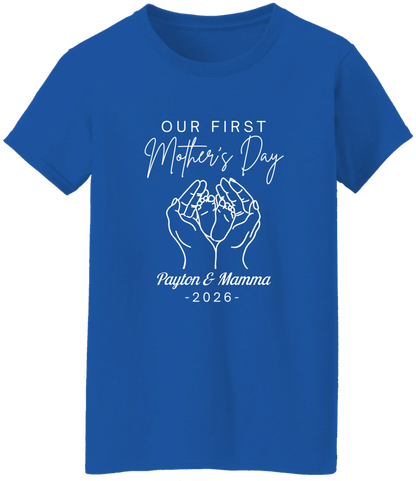Personalized - Hands Holding Baby Feet - Our First Mother's Day