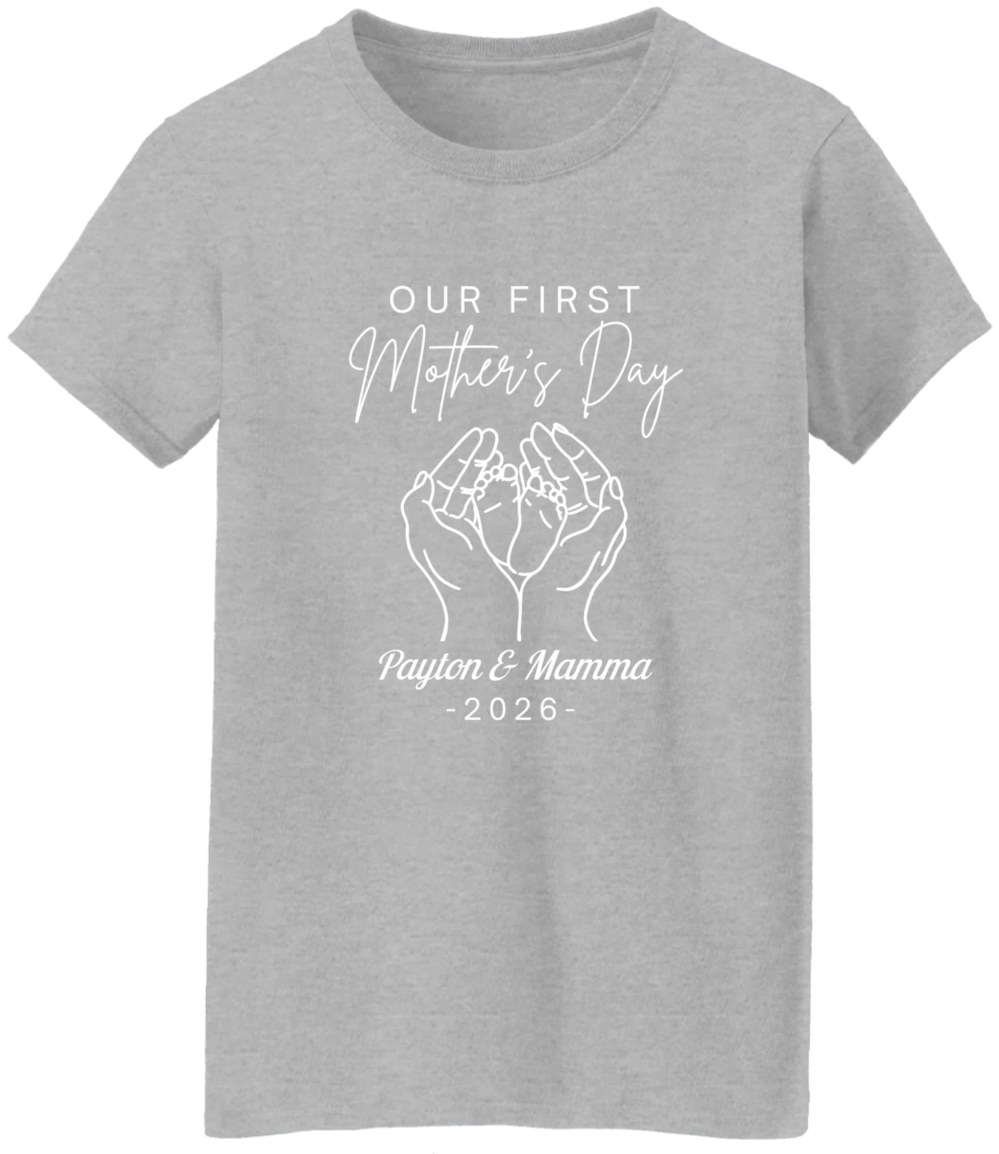 Personalized - Hands Holding Baby Feet - Our First Mother's Day