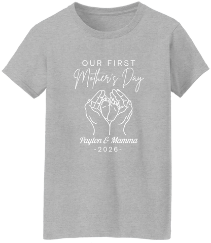 Personalized - Hands Holding Baby Feet - Our First Mother's Day
