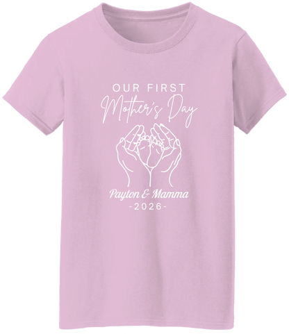 Personalized - Hands Holding Baby Feet - Our First Mother's Day