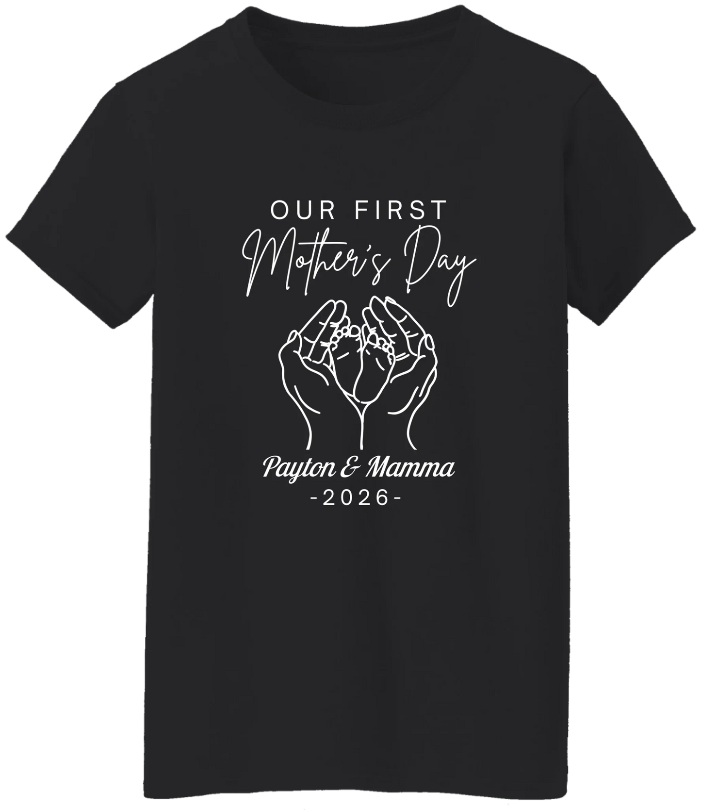 Personalized - Hands Holding Baby Feet - Our First Mother's Day