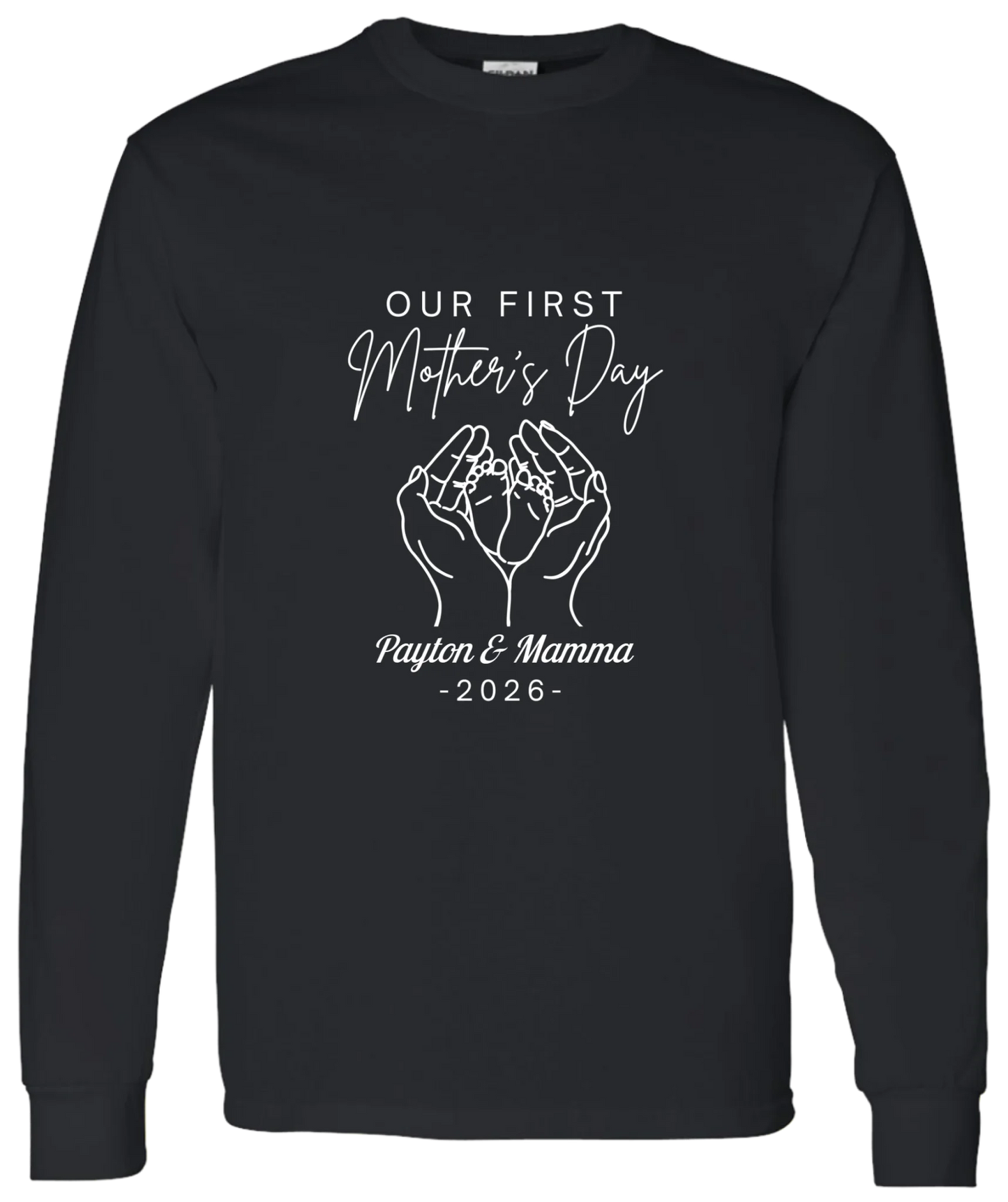 Personalized - Hands Holding Baby Feet - Our First Mother's Day