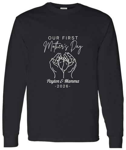 Personalized - Hands Holding Baby Feet - Our First Mother's Day