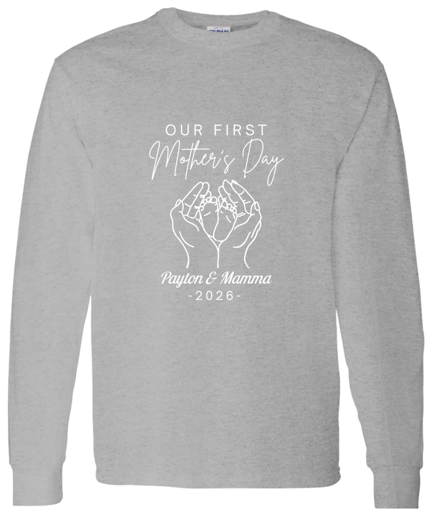 Personalized - Hands Holding Baby Feet - Our First Mother's Day