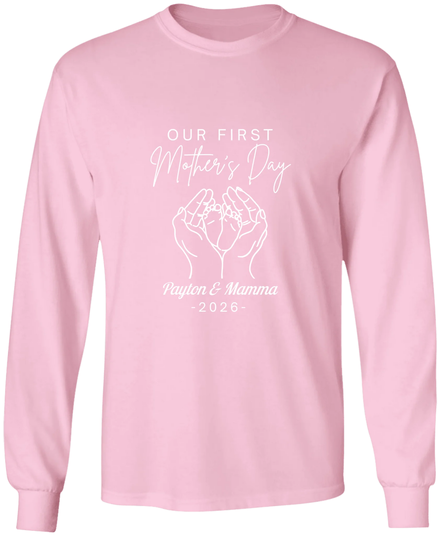 Personalized - Hands Holding Baby Feet - Our First Mother's Day