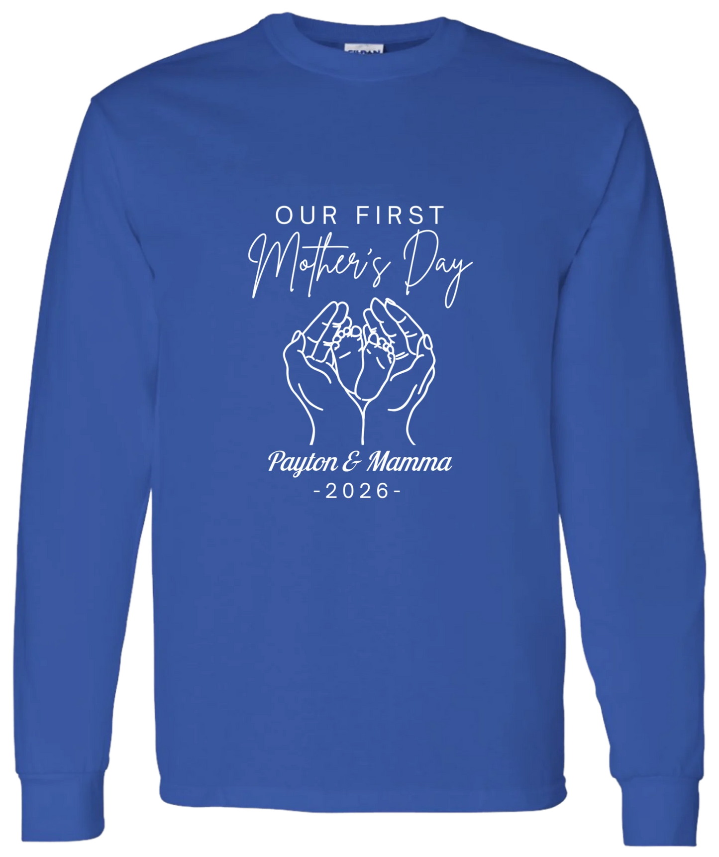 Personalized - Hands Holding Baby Feet - Our First Mother's Day