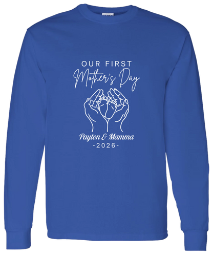 Personalized - Hands Holding Baby Feet - Our First Mother's Day