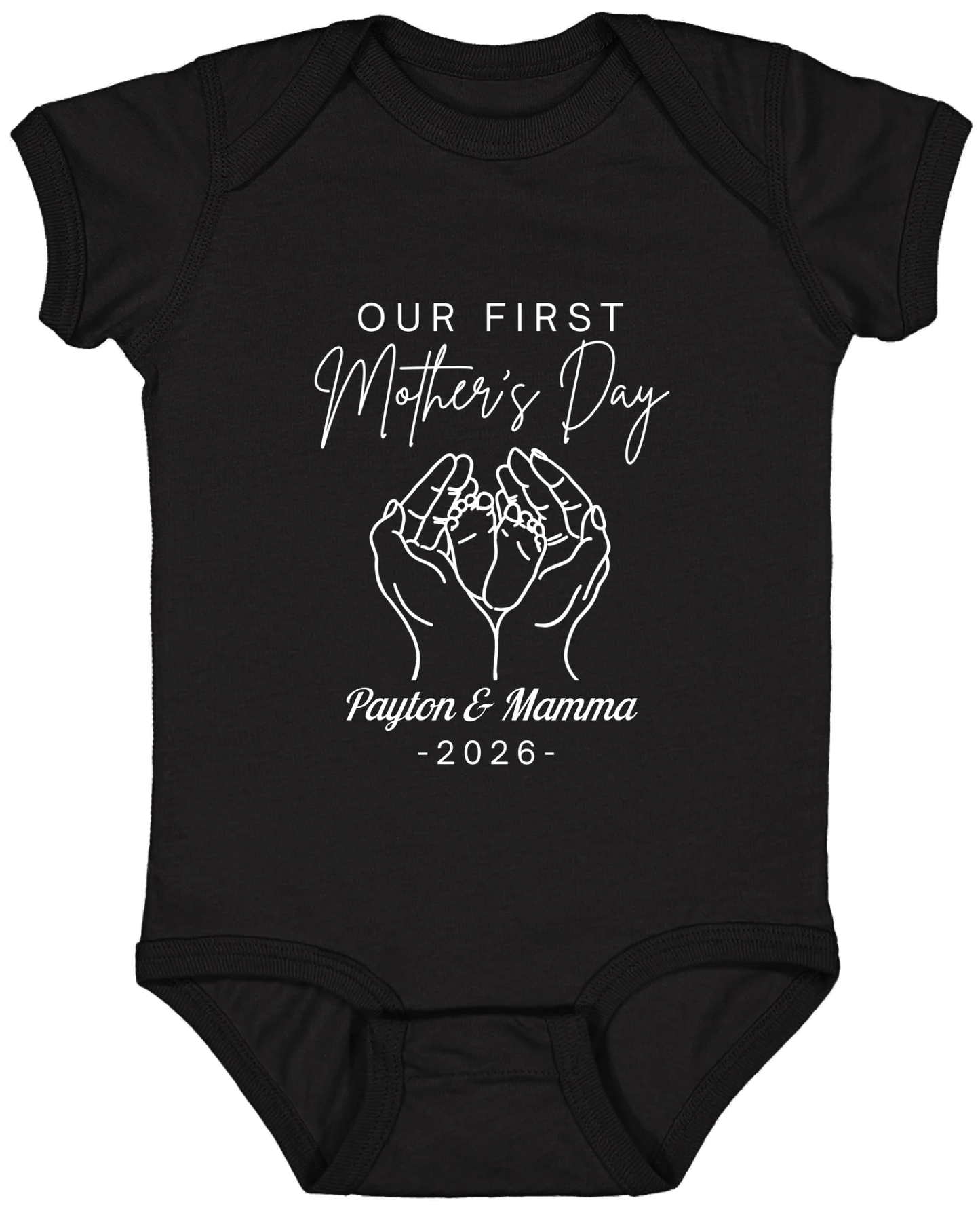 Personalized - Hands Holding Baby Feet - Our First Mother's Day