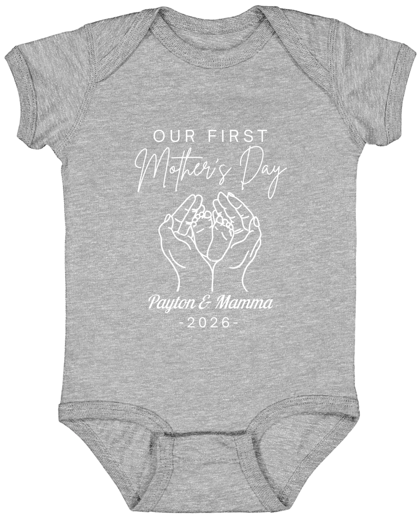 Personalized - Hands Holding Baby Feet - Our First Mother's Day
