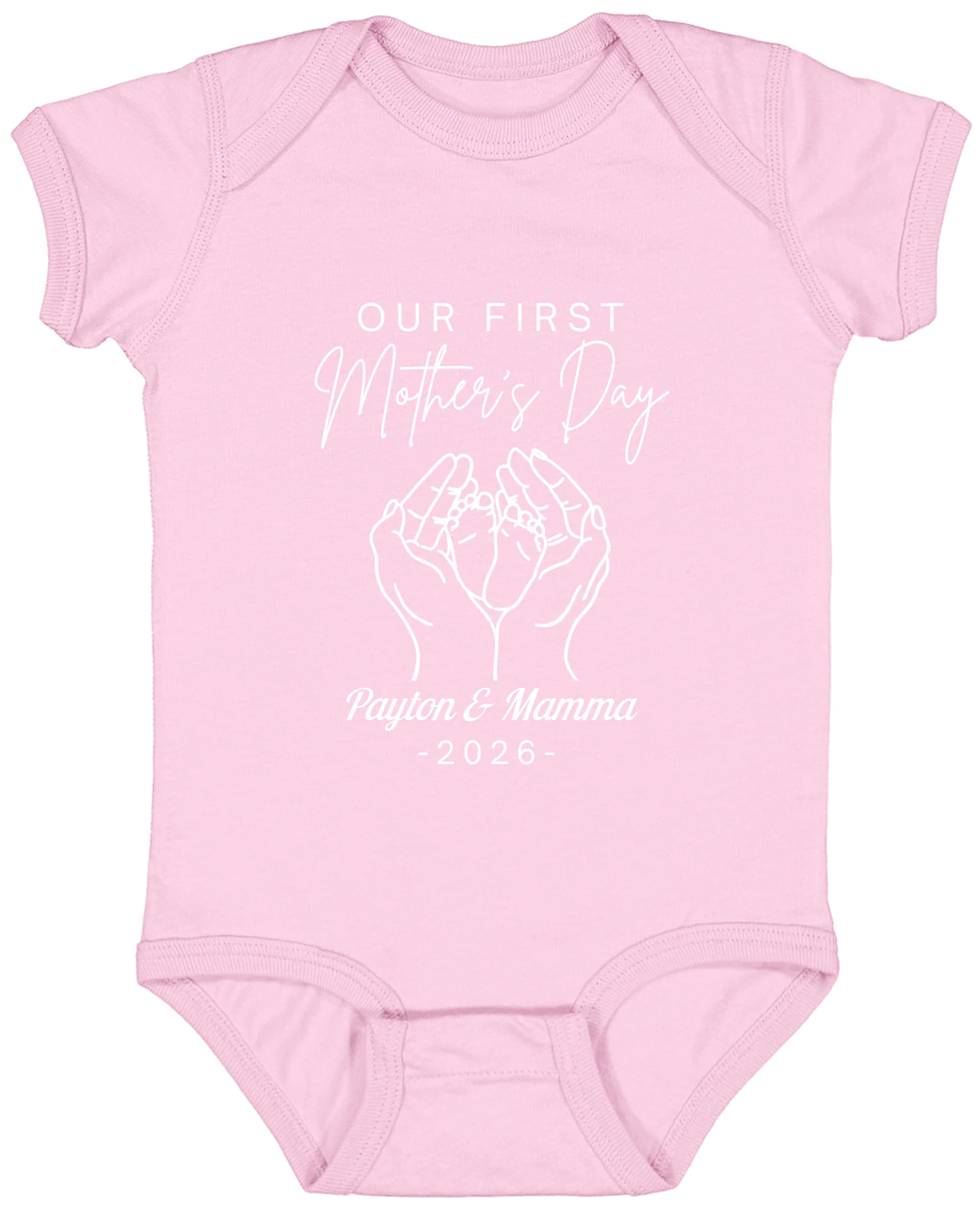 Personalized - Hands Holding Baby Feet - Our First Mother's Day