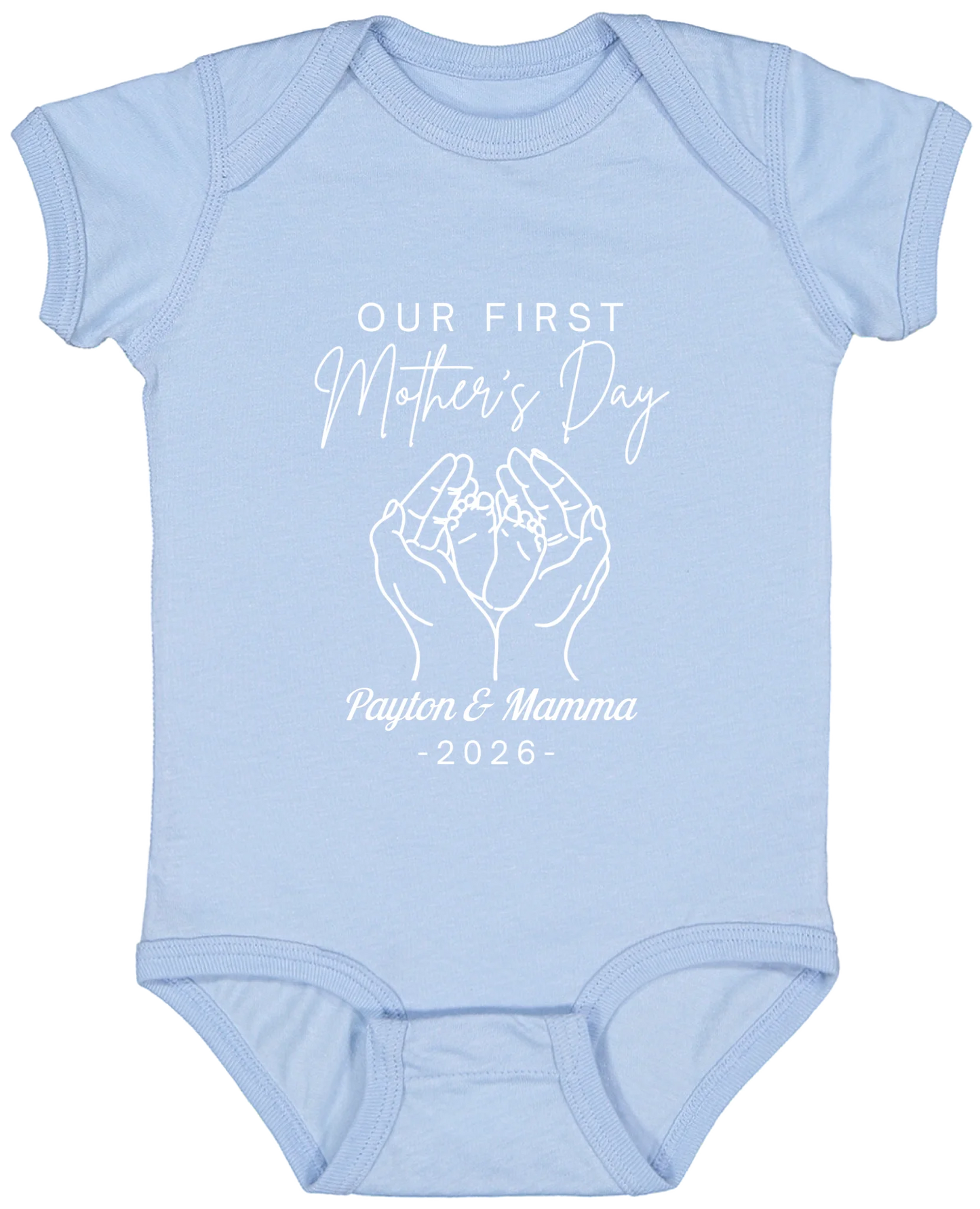 Personalized - Hands Holding Baby Feet - Our First Mother's Day
