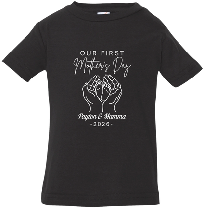 Personalized - Hands Holding Baby Feet - Our First Mother's Day