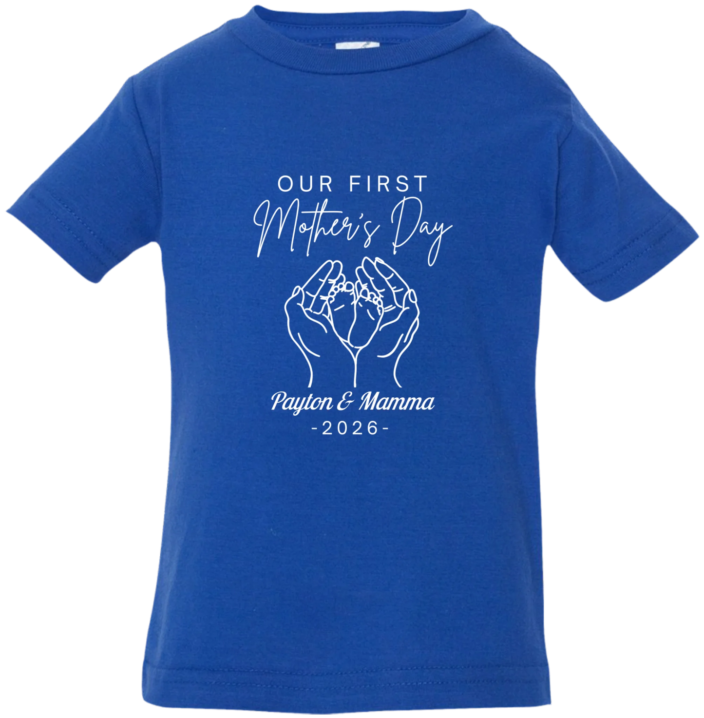 Personalized - Hands Holding Baby Feet - Our First Mother's Day