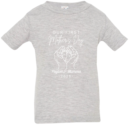 Personalized - Hands Holding Baby Feet - Our First Mother's Day