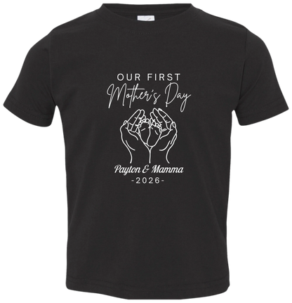 Personalized - Hands Holding Baby Feet - Our First Mother's Day