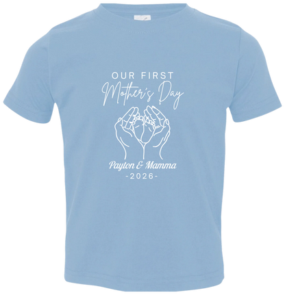 Personalized - Hands Holding Baby Feet - Our First Mother's Day
