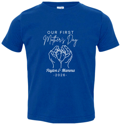 Personalized - Hands Holding Baby Feet - Our First Mother's Day