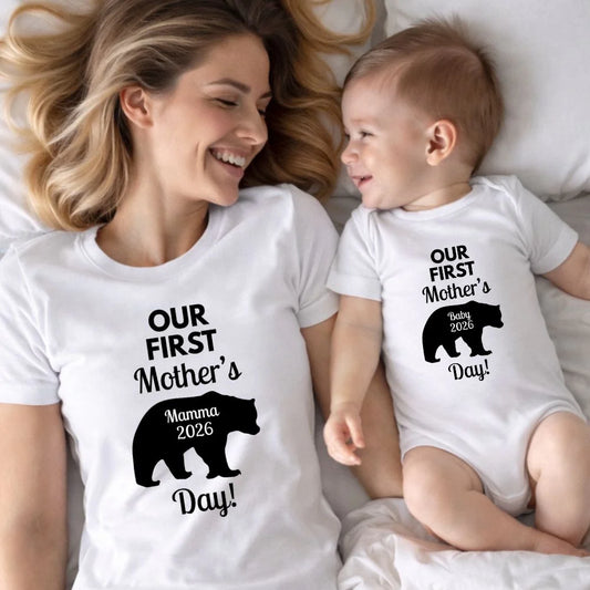 Personalized Mamma Bear Our First Mother's Day Matching Shirts BK